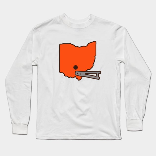 Ohio Retro Helmet - White Long Sleeve T-Shirt by KFig21